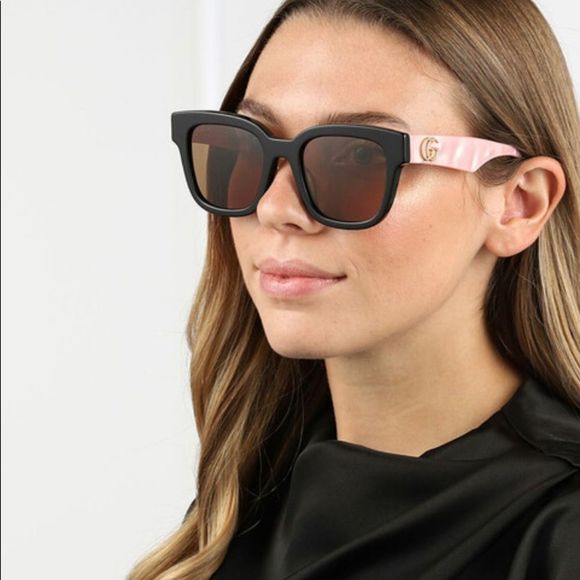 GUCCI GG0998S 002 Black/White/Orange Women Sunglasses - Picture 12 of 12